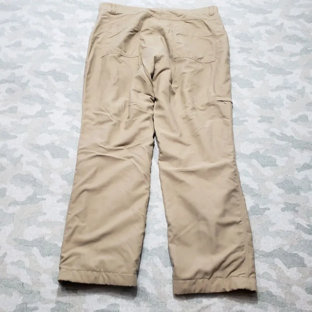Orvis Pants Mens 38 Brown Fleece Lined Outdoors Stretch Straight Leg‎